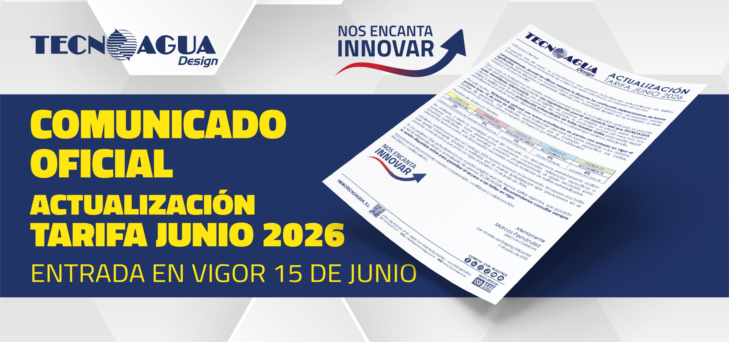 LANZAMIENTO TARIFA 15 JUNIO 2026